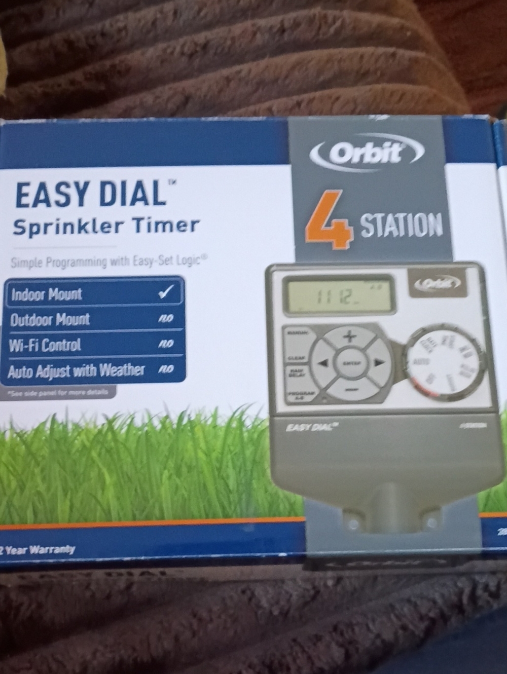 Easy Dial 4-Station Sprinkler Timer — Gray